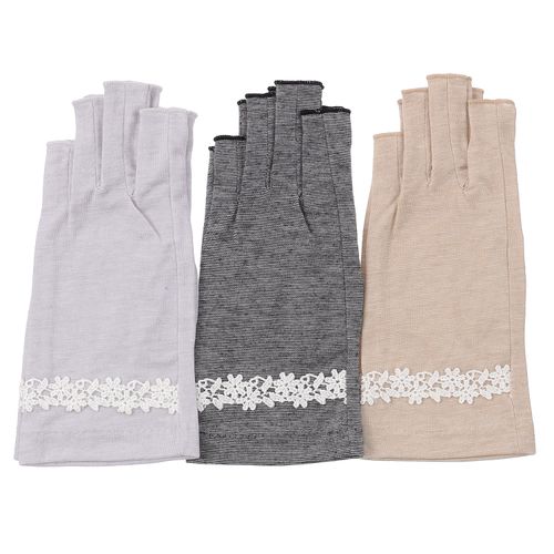 白鳥繊維工業
麻入りボーダー指切り手袋