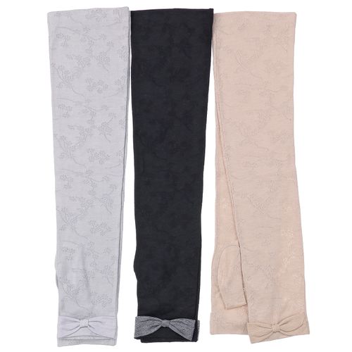 白鳥繊維工業
麻入りジャガード指無しアームカバー ribonn