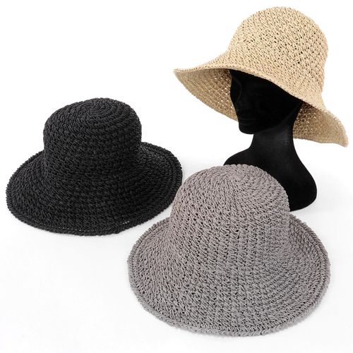 ラヴィングジャパン
つば広ペーパー編みハット