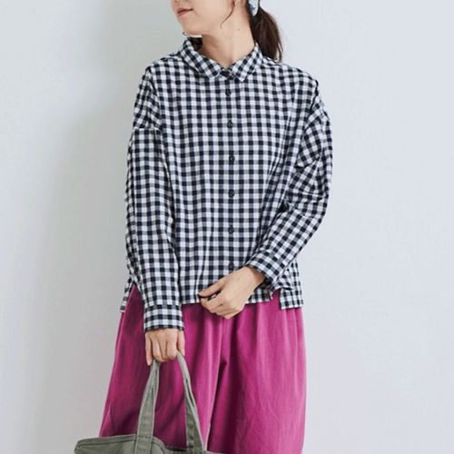 YURKﾌﾟﾗﾝ
YURK geniet van ギンガムワイドシャツ