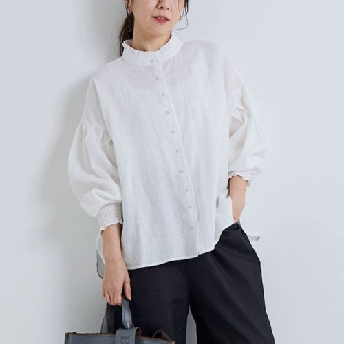 YURKﾌﾟﾗﾝ
YURK geniet van バンドカラーシャツ