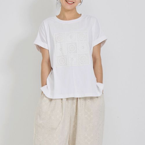 YURKﾌﾟﾗﾝ
YURK geniet van パッチワークレースT