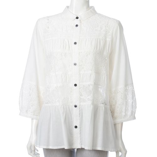 マキレディ
レース切替ブラウス