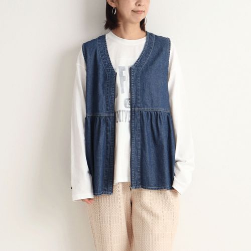 オンアンドオン
le colis 6．5ozデニムZIPベスト