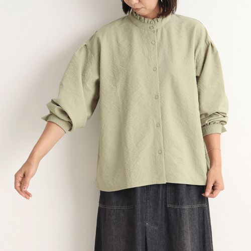 オンアンドオン
le colis ポコポコクロスのエリフリルシャツ