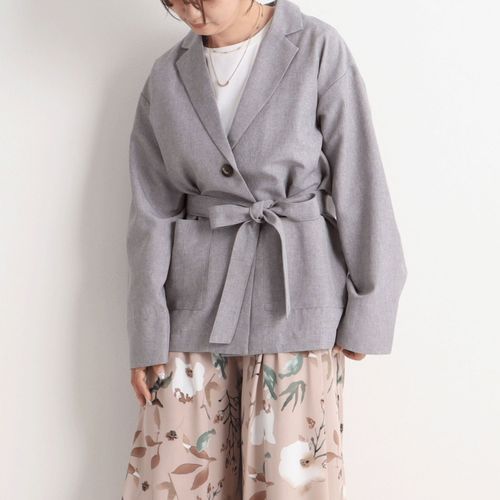 オンアンドオン
MAFRAIS 麻ライクベルト付きジャケット