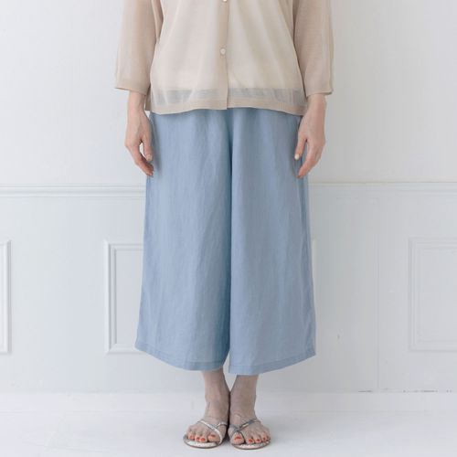 ピープル
Crea delice リネンウエストゴム8分丈ワイドパンツ