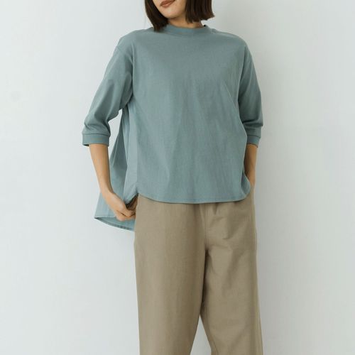 ピープル
kermu バック布帛切替7分袖Tシャツ