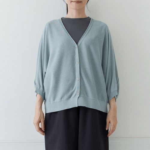 ピープル
Crea delice リネンライクニット8分袖ワイドカーディガン