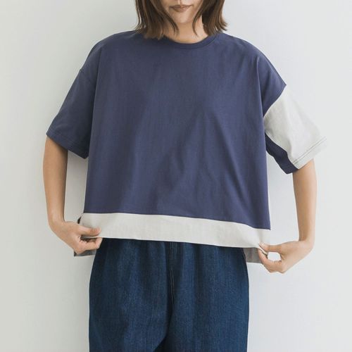 ピープル
kermu リサイクルコットンバイカラーワイドTシャツ