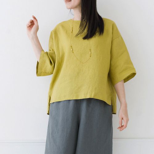 ピープル
Crea delice リネンバックタックワイドブラウス