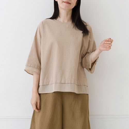 ピープル
Crea delice アルバトロス異素材切替ブラウス