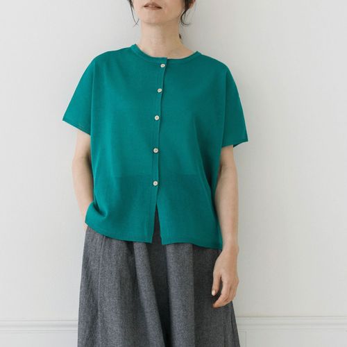 ピープル
Crea delice リネンライクフロントボタン2WAYカーディガン
