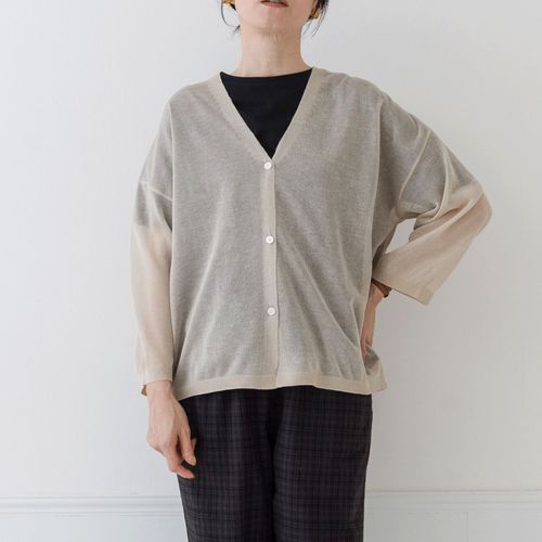 ピープル
Crea delice リネンライクVネックワイドカーディガン