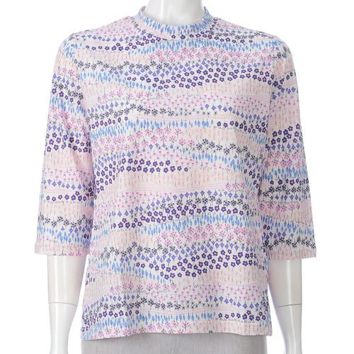 ビワレ
チビハイプリント七分袖カットソー