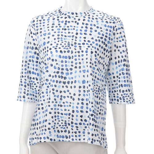 ビワレ
チビハイプリント五分袖カットソー