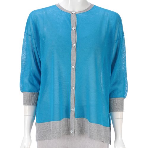 モンパリス
配色前開きニットカーディガン