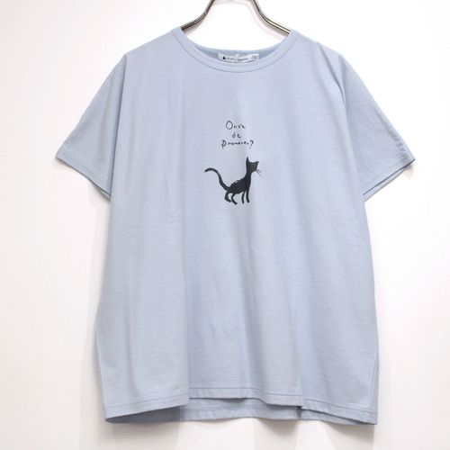 ジジョン
T’BIS STUDIO 冷感ネコシルエットプリントクルーネック半袖カットソー
