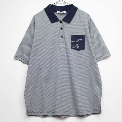 ジジョン
T’BIS STUDIO 冷感ネコポケット付き天竺ボーダー半袖ポロシャツ