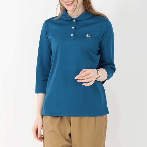 ジジョン
T’BIS STUDIO シルケット天竺丸襟七分袖ポロシャツ