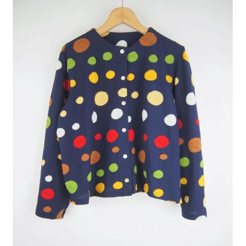 ジプシーブルー
LaLa que sera マルチカラードットジャガードカーディガン