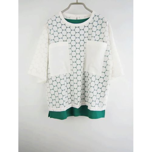 ジプシーブルー
GIPSY BLUE オーガンジードットクロスポケット付ティーブラウス