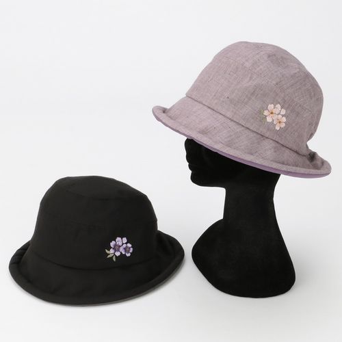 林八百吉
宇野千代 シャンブレーガーゼ膨れつばエミリーダウンハット