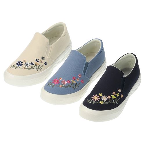 ハスキー
onni ELAMA フラワー刺繍スリッポン 3105