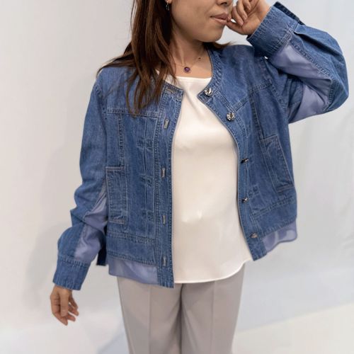 ハルズアミ
ハルズアミ ノーカラーデニムジャケット