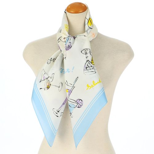 東京毛織
シルクカクテル柄大判スカーフ 88×88