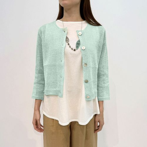外与
抄繊糸ショート丈カーディガン