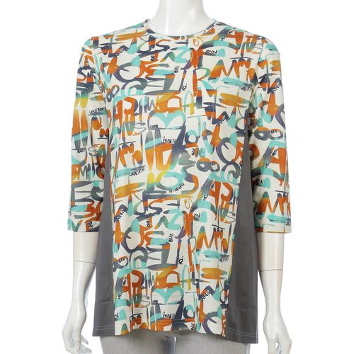 エイコー商事
Wシルケット天竺ロゴ柄チュニック7分袖