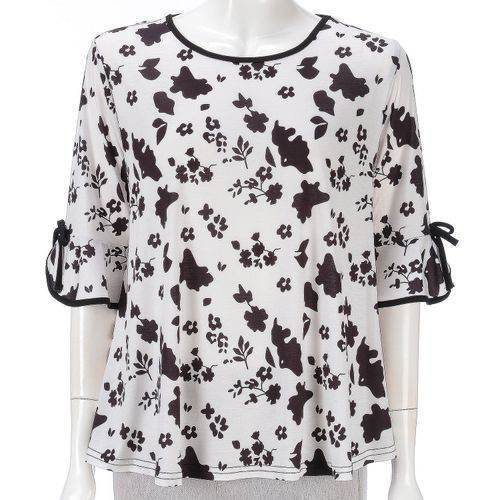 モンパリス
袖リボンプリントチュニック