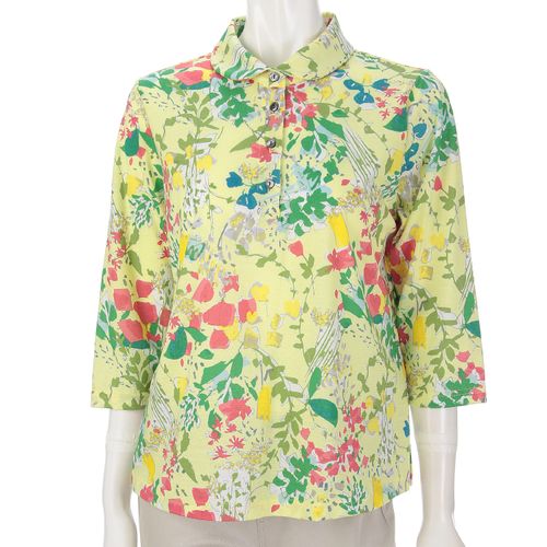 グリーンフィールド
カラフルプリント総柄台付きポロシャツ