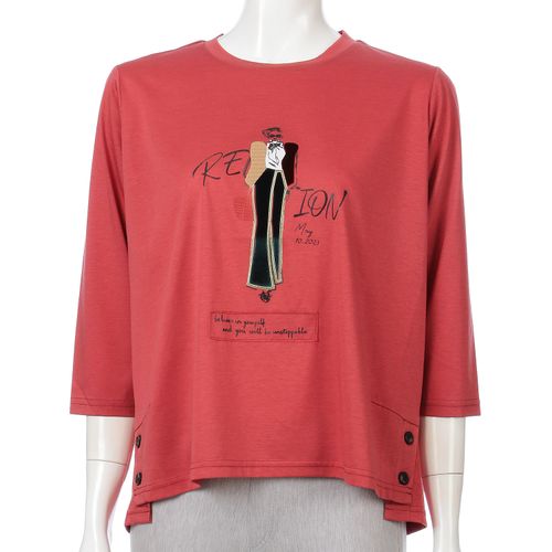 ビワレ
綿モダールサイドボタンフロッキープルオーバー