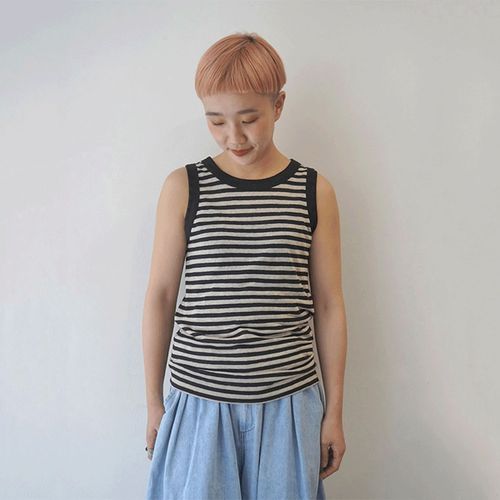 ael
mao made スタンダード細しましまタンクトップ