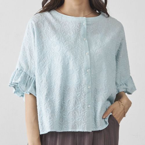 コスモトレーディング
Fanaka フリルスリーブ刺繍ブラウス