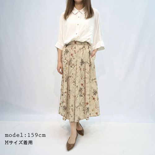 ジュップ
綿麻プリントスカート