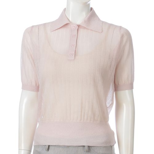 外与
シアーポロ衿セーター