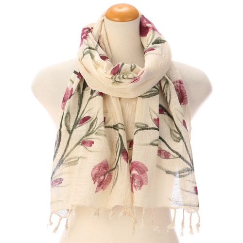 インディラ
インド製 手描き風ストール カラー