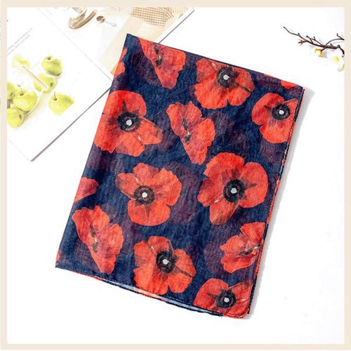 crois
大判ストール ポピー