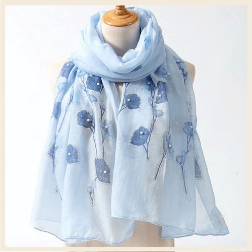 crois
大判ストール フラワーラメパール