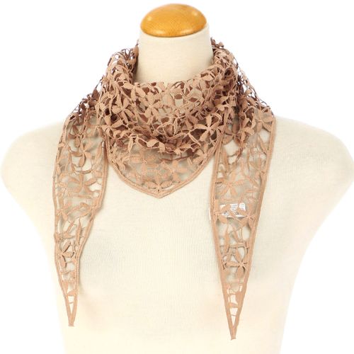 サード　コレクション
コットン刺繍三角レースストール 小花