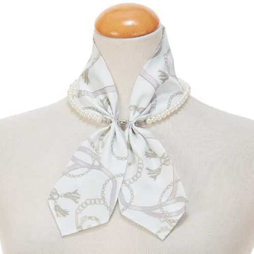 ソレイユ
マグネット付パールネックレススカーフ マルチ柄