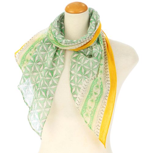 ソレイユ
UV剣先リネンコットンストール エスニック柄