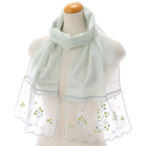 ソレイユ
オーガンジー刺繍ストール レースフラワー