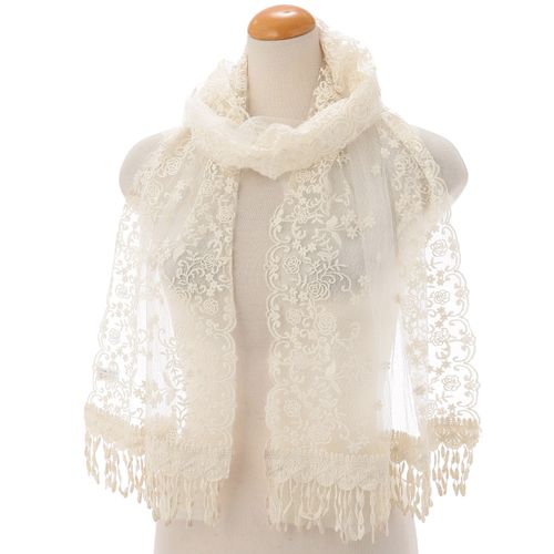 ソレイユ
レースストール ローズフラワー柄