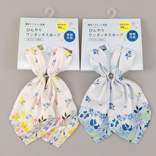 ソレイユ
ひんやりワンタッチスカーフ 花柄