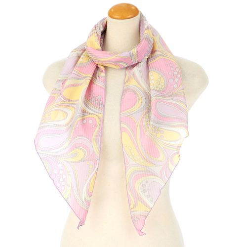 佳雅
カーブ幾何柄剣先スカーフ