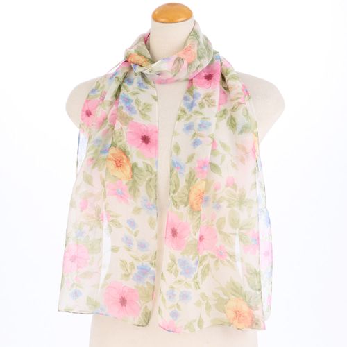 サード　コレクション
インド製 シルク混花柄プリントストール